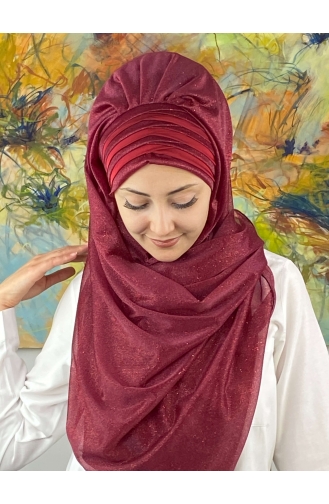 Claret red Ready to wear Turban 4SAL1-13