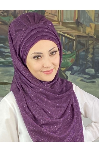 Dark Purple Ready to Wear Turban 4SAL1-04