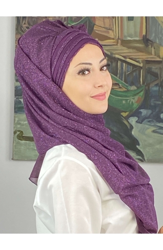 Dunkelviolett Praktischer Turban 4SAL1-04