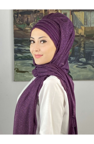 Dunkelviolett Praktischer Turban 4SAL1-04