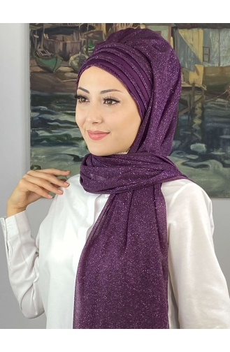 Dark Purple Ready to Wear Turban 4SAL1-04