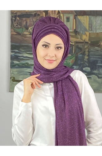 Dunkelviolett Praktischer Turban 4SAL1-04