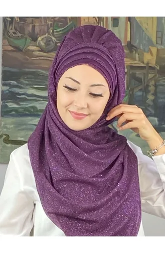 Dark Purple Ready to Wear Turban 4SAL1-04