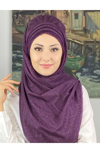 Dunkelviolett Praktischer Turban 4SAL1-04