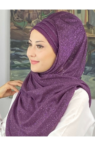 Dark Purple Ready to Wear Turban 4SAL1-04