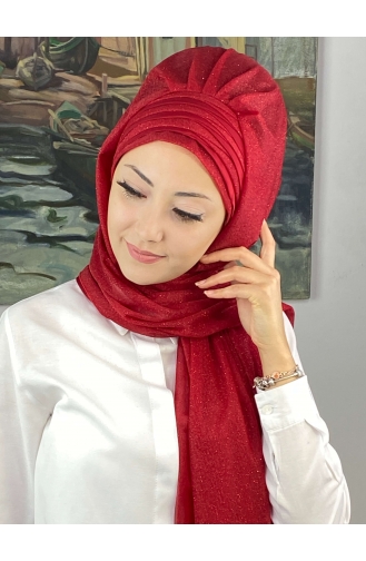 Red Ready to Wear Turban 4SAL1-05