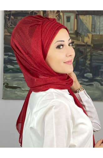 Red Ready to wear Turban 4SAL1-05