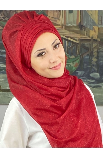 Red Ready to Wear Turban 4SAL1-05