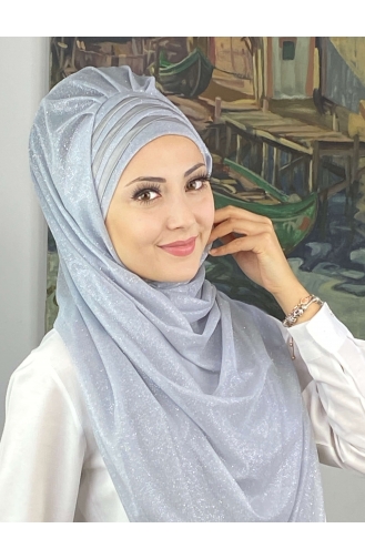 Light Gray Ready to Wear Turban 4SAL1-06