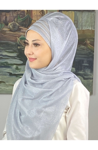 Light Gray Ready to Wear Turban 4SAL1-06