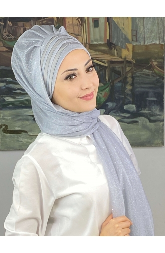 Light Gray Ready to Wear Turban 4SAL1-06