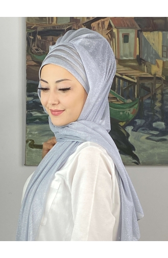 Light Gray Ready to Wear Turban 4SAL1-06