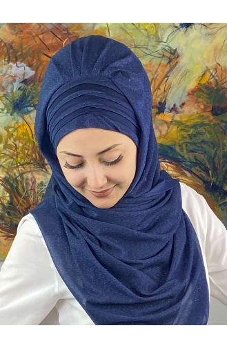 Light Navy Blue Ready to Wear Turban 4SAL1-08