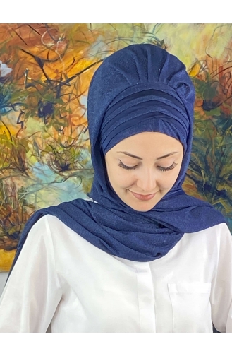 Light Navy Blue Ready to Wear Turban 4SAL1-08