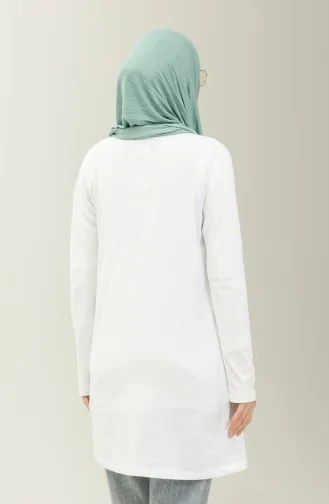 Bedruckte Tunika 6013-03 Weiß 6013-03