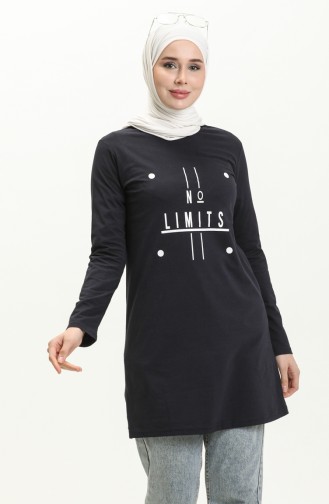 Printed Sport Tunic 6002-02 Navy Blue 6002-02