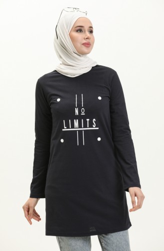 Printed Sport Tunic 6002-02 Navy Blue 6002-02