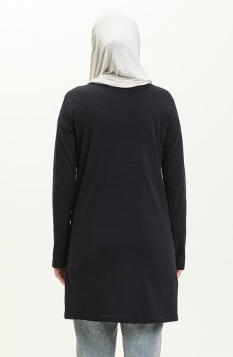 Bedruckte Tunika 6019-02 Dunkelblau 6019-02