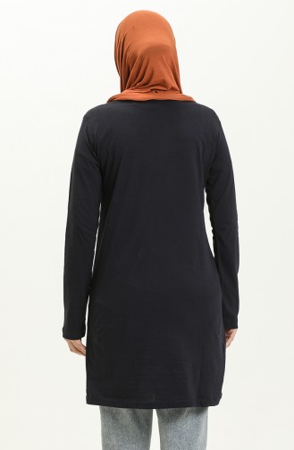 Baskılı Tunik 6035-03 Lacivert