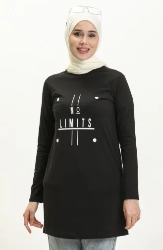 Tunique Sport Imprimée 6002-01 Noir 6002-01
