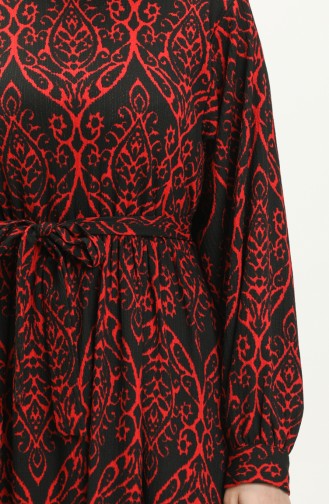 Robe à Motifs 23K8806-04 Noir Rouge 23K8806-04