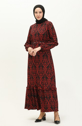 Robe à Motifs 23K8800-03 Rouge 23K8800-03