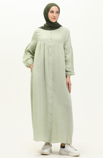 Karo-Kleid aus Musselinstoff 24Y8863-01 Wassergrün 24Y8863-01
