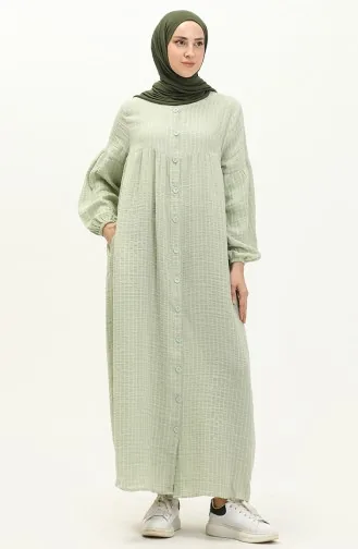 Karo-Kleid aus Musselinstoff 24Y8863-01 Wassergrün 24Y8863-01