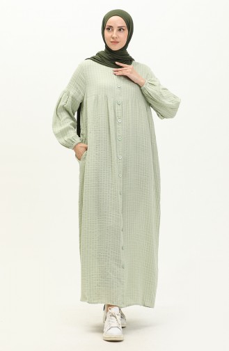 Karo-Kleid aus Musselinstoff 24Y8863-01 Wassergrün 24Y8863-01