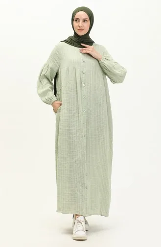 Karo-Kleid aus Musselinstoff 24Y8863-01 Wassergrün 24Y8863-01
