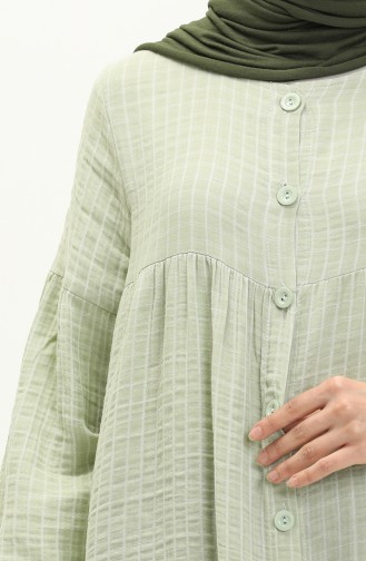 Karo-Kleid aus Musselinstoff 24Y8863-01 Wassergrün 24Y8863-01