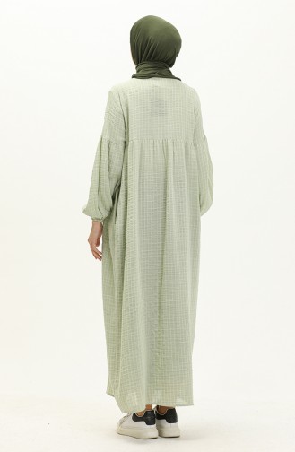 Karo-Kleid aus Musselinstoff 24Y8863-01 Wassergrün 24Y8863-01