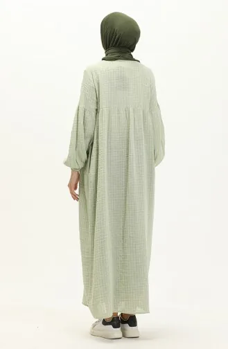 Karo-Kleid aus Musselinstoff 24Y8863-01 Wassergrün 24Y8863-01