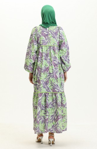 Printed Dress 24Y8978-04 Purple Green 24Y8978-04