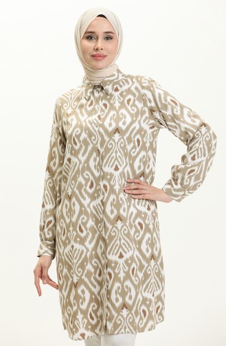 Tunique à Motifs 24Y8920-01 Khaki 24Y8920-01