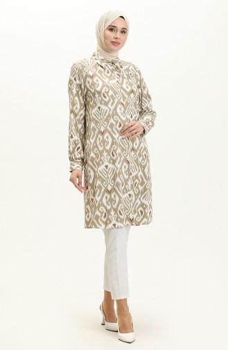 Tunique à Motifs 24Y8920-01 Khaki 24Y8920-01