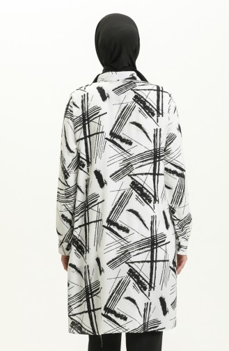 Patterned Tunic 24Y8920B-01 White 24Y8920-B01