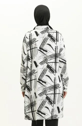 Patterned Tunic 24Y8920B-01 White 24Y8920-B01