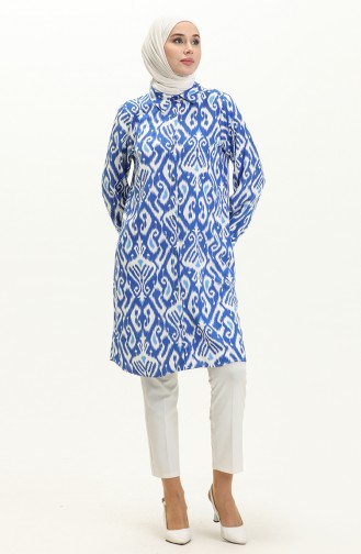 Printed Tunic 24Y8920E-01 Saxe 24Y8920E-01