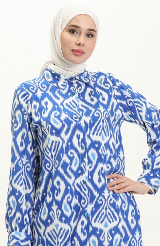 Printed Tunic 24Y8920E-01 Saxe 24Y8920E-01