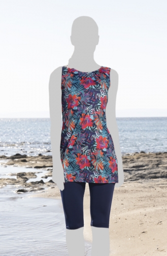 Maillot de Bain Hijab Bleu Marine 23712-01