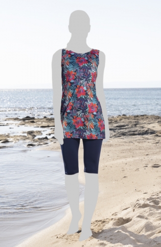 Maillot de Bain Hijab Bleu Marine 23712-01