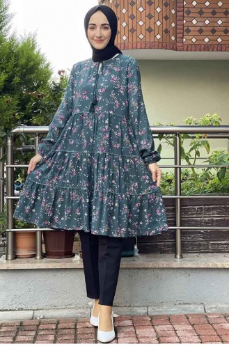 Desenli Tunik Mint