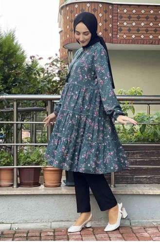 Desenli Tunik Mint
