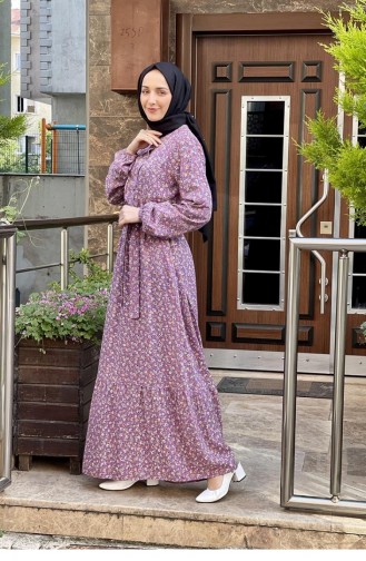 Lila Hijab Kleider 0254SGS.LLA