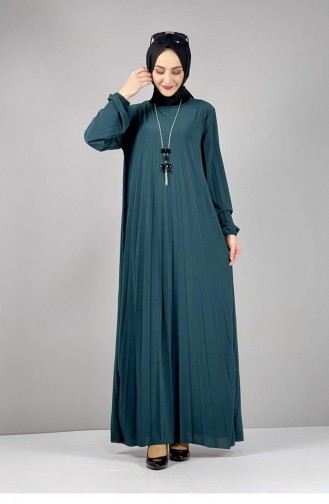 Emerald Green Hijab Dress 1052MG.ZMR