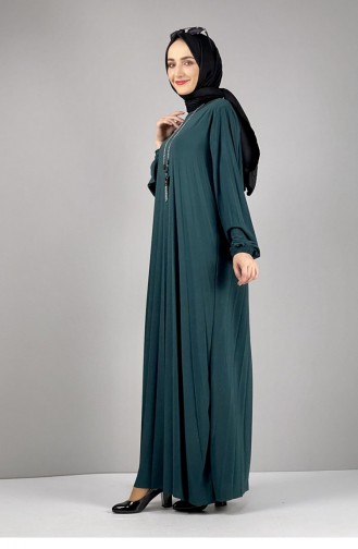 Emerald Green Hijab Dress 1052MG.ZMR