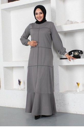 Grau Hijab Kleider 2050MG.GRI