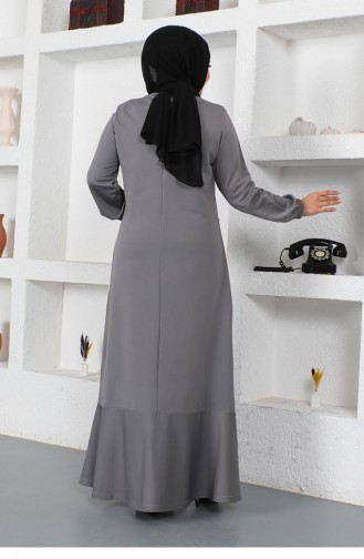 Grau Hijab Kleider 2050MG.GRI
