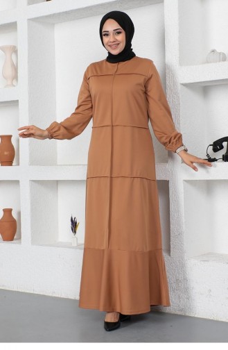 Tan Hijab Dress 2050MG.TAB